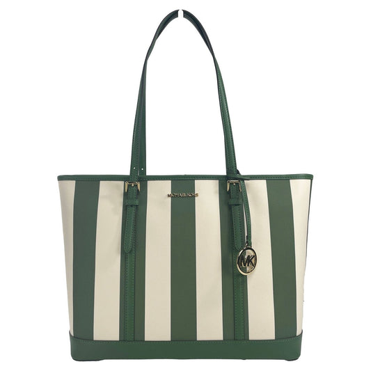 Jet Set Travel Large TZ Shoulder PVC Tote Bag Purse Fern Green