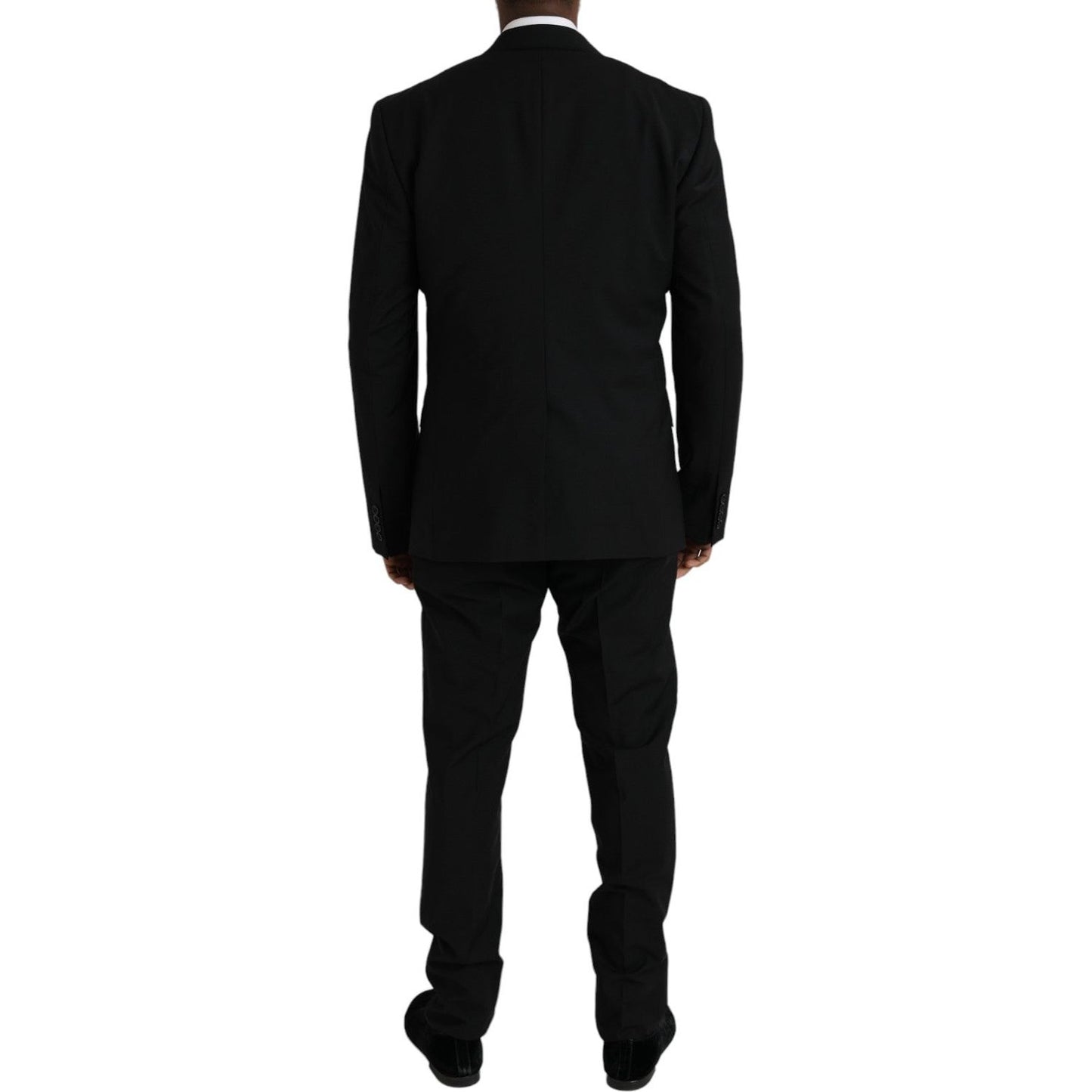 Black Polyester STAFF Formal 3 Piece Suit