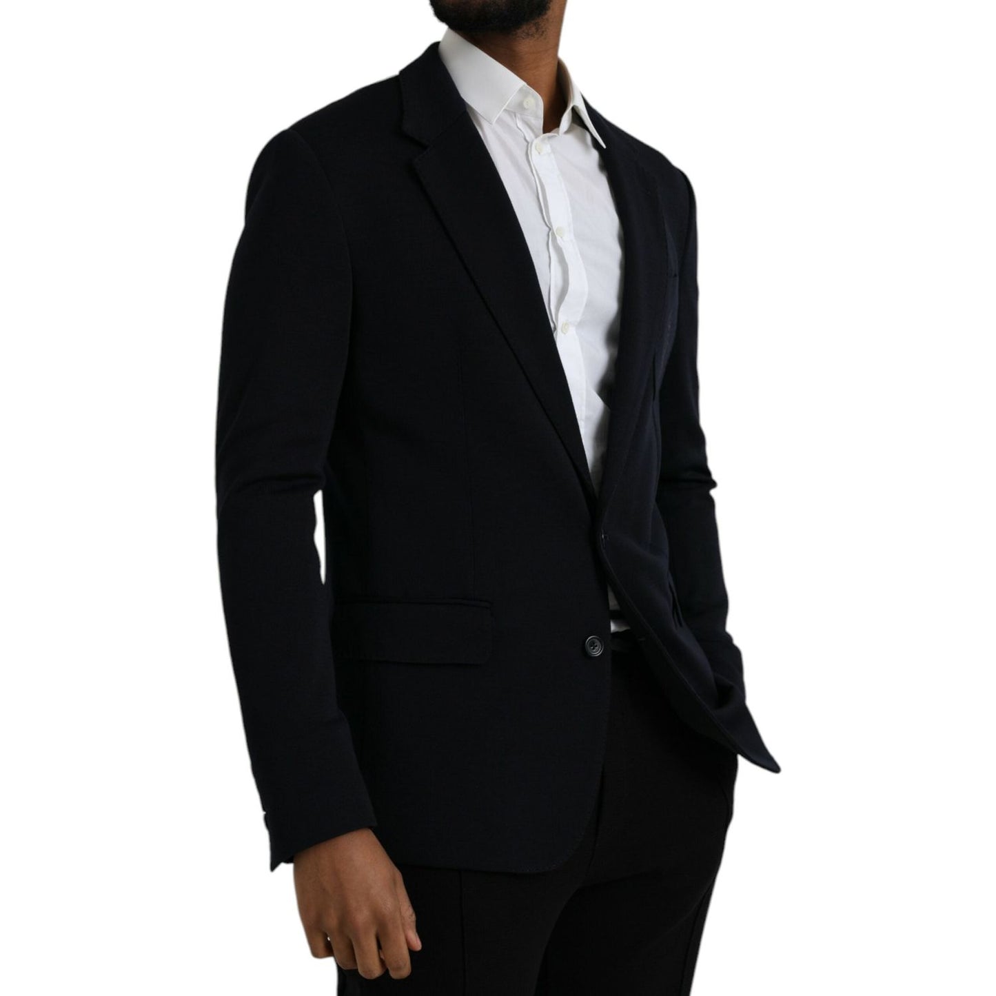 Black Wool Single Breasted Coat Blazer