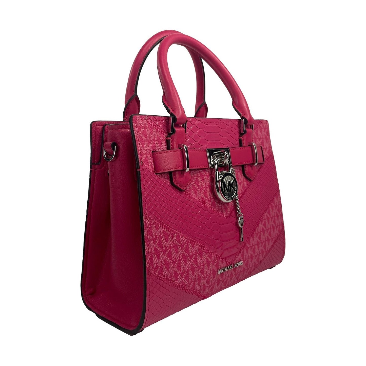 Hamilton Small Electric Pink Satchel Crossbody Bag