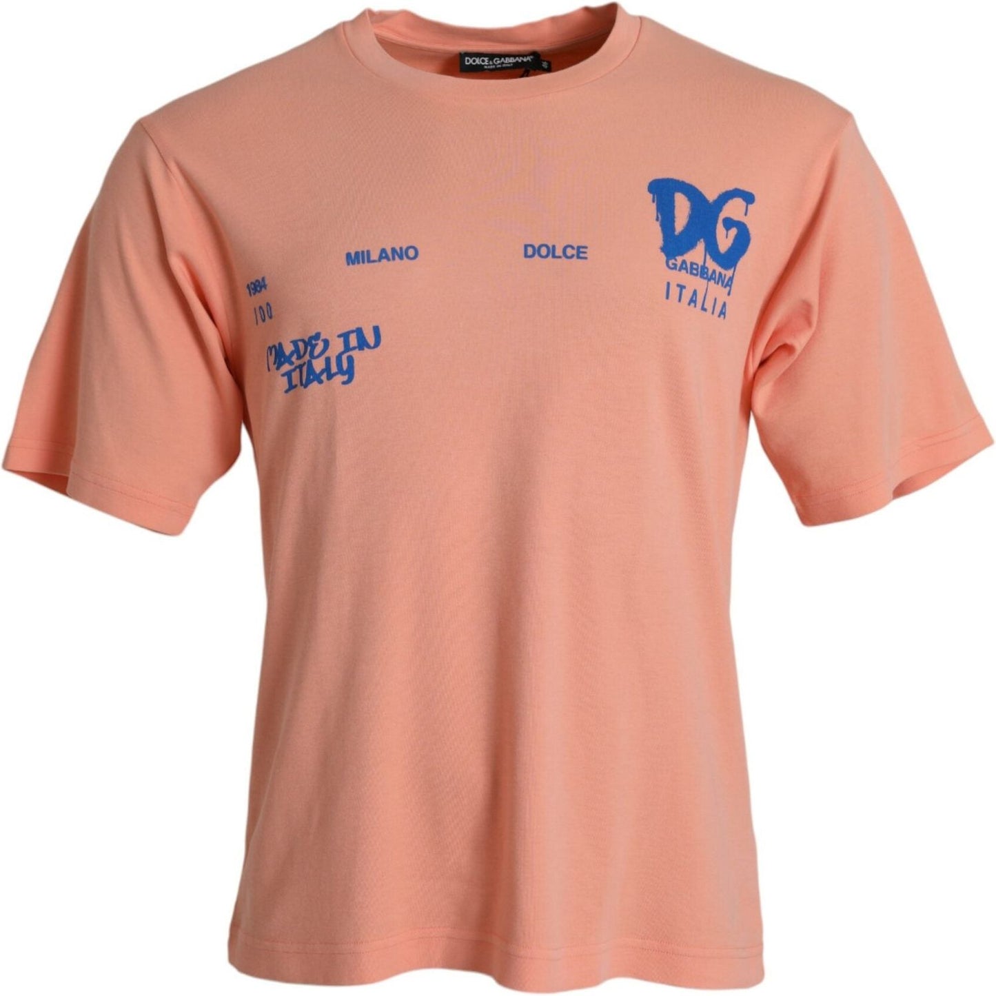 Coral Cotton Logo Print Short Sleeve T-shirt