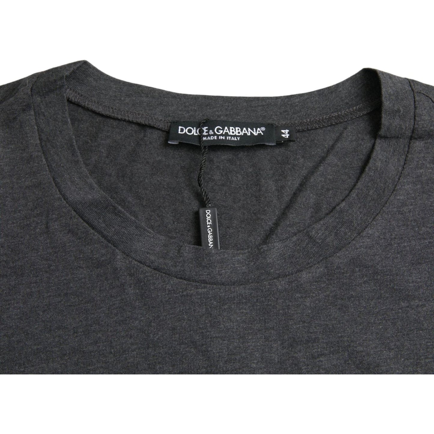 Gray Logo Print Crewneck Short Sleeve T-shirt