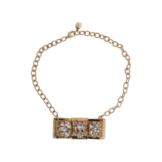 Elegant Gold Crystal Statement Choker