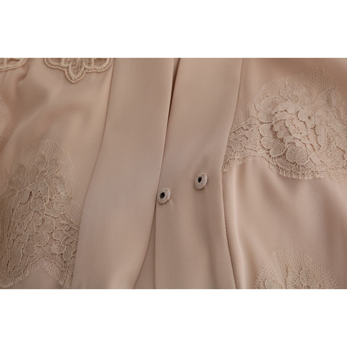 Dolce & Gabbana Elegant Beige Cape Kaftan Dress beige-floral-applique-lace-kaftan-dress