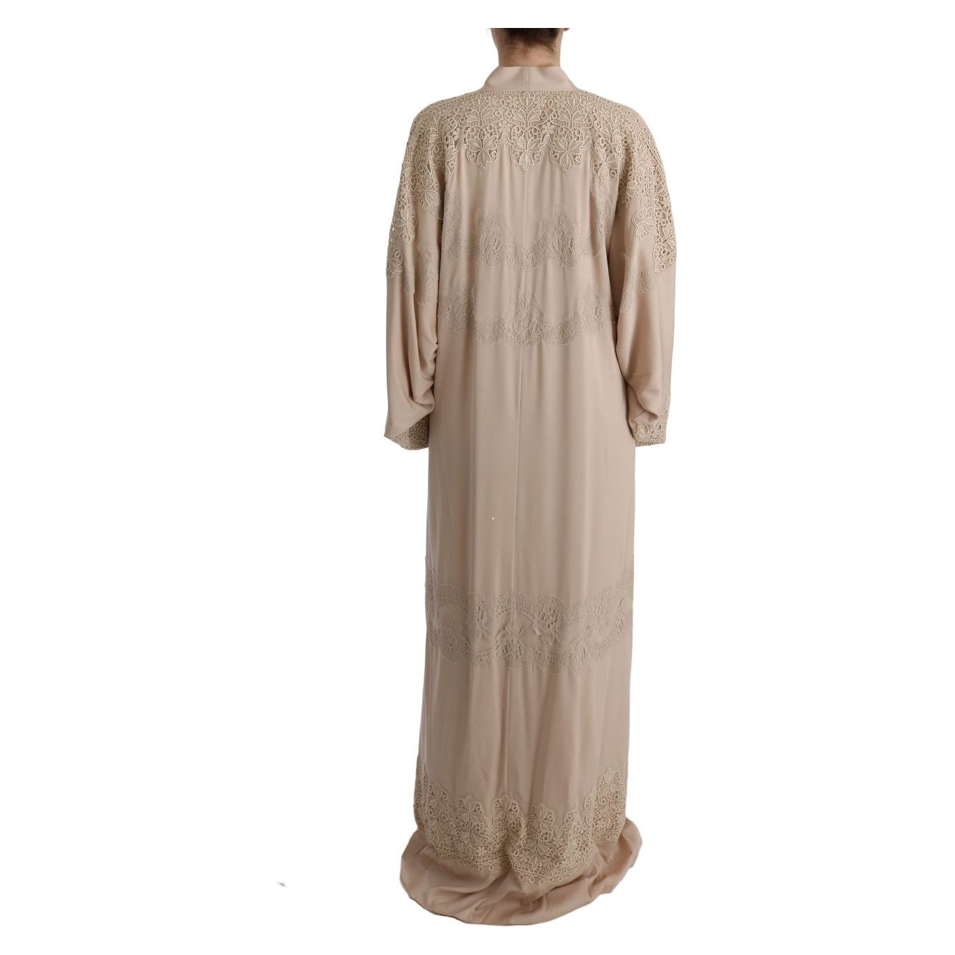 Elegant Beige Cape Kaftan Dress