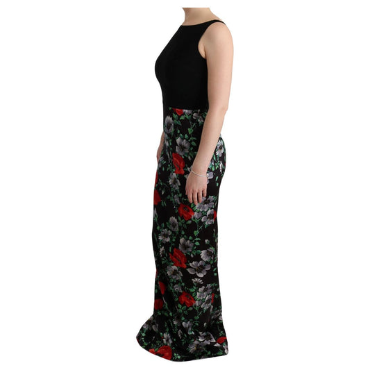 Dolce & Gabbana Elegant Floral Sheath Gown multicolor-floral-print-stretch-sheath-long-dress