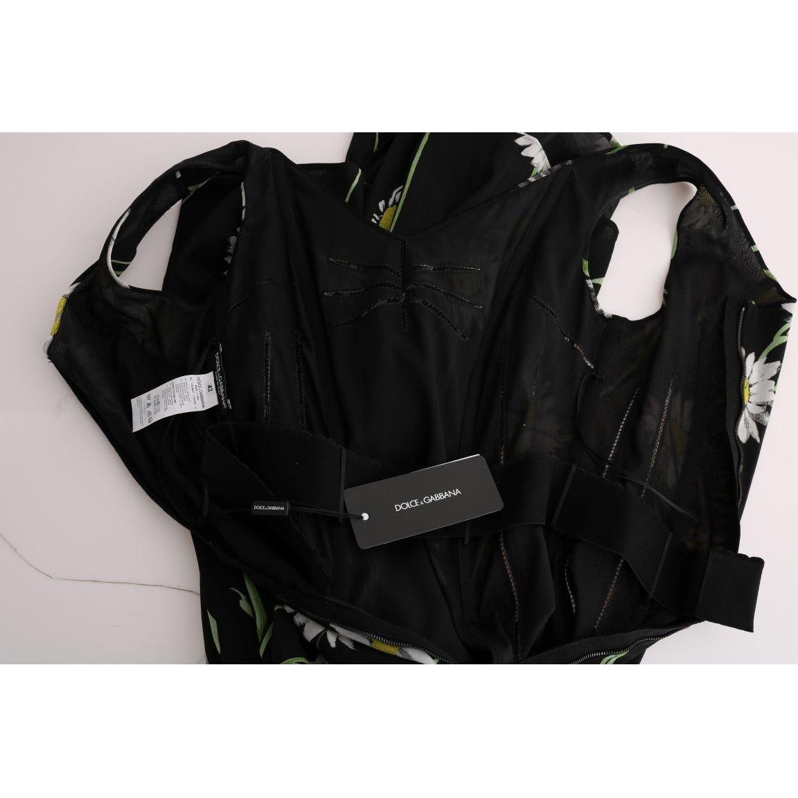 فستان دولتشي آند غابانا بطبعات عباد الشمس بطول كامل