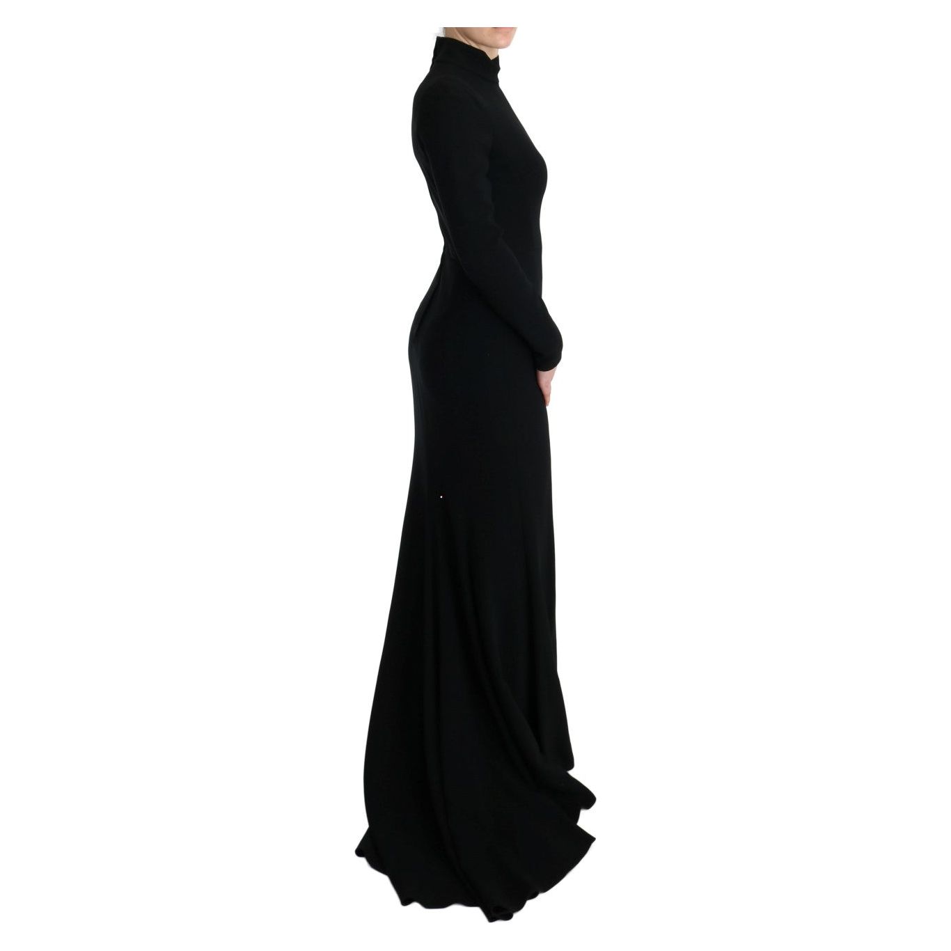 Elegant Full Length Sheath Gown in Black