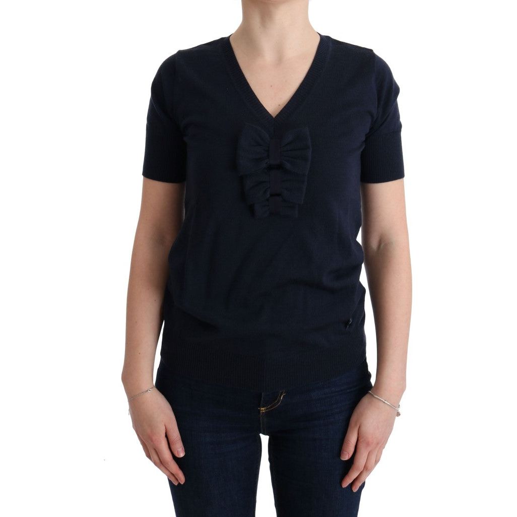 Elegant Blue Wool Top - Chic Everyday Elegance