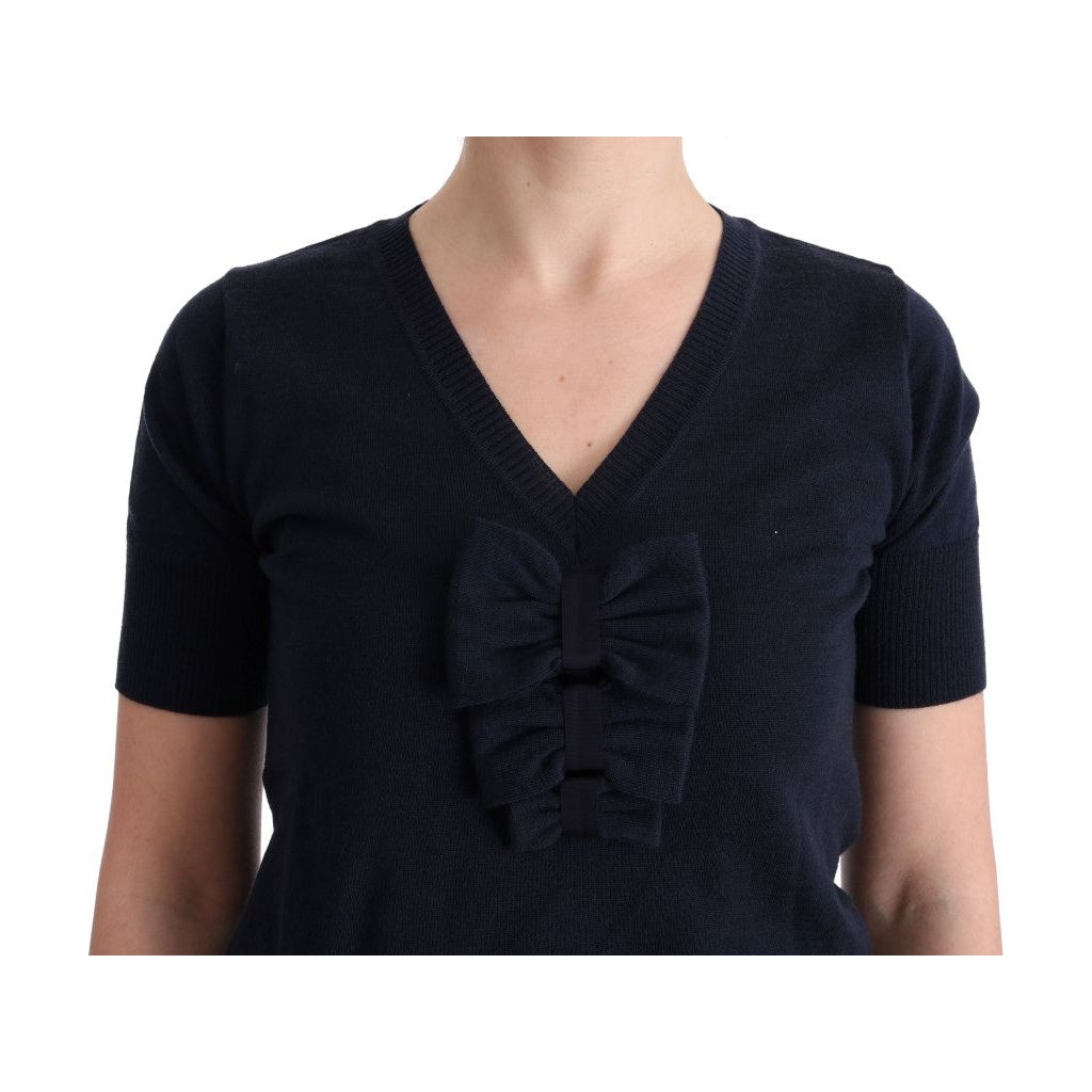 Elegant Blue Wool Top - Chic Everyday Elegance