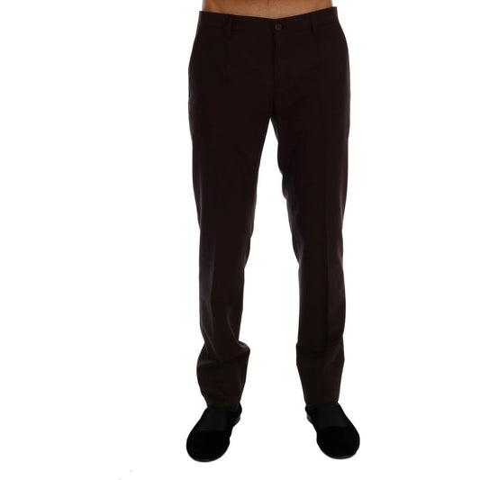 Elegant Slim Fit Formal Trousers in Purple