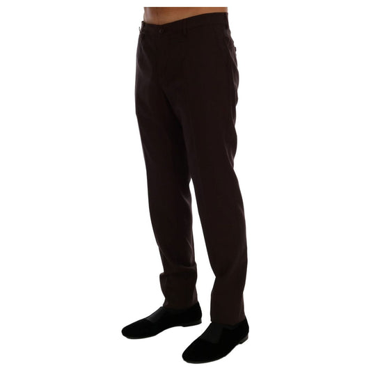 Elegant Slim Fit Formal Trousers in Purple