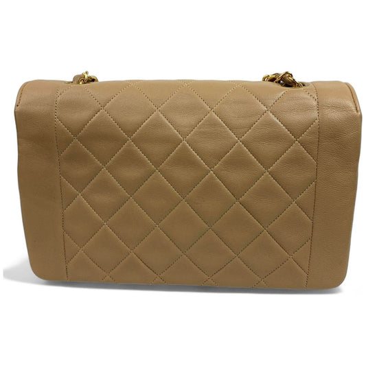Chanel Pre-owned  Chanel Diana Vintage Quilted Lambskin diana-vintage-medium-beige-classic-quilted-lambskin