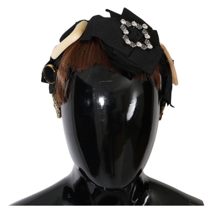 Dolce & Gabbana Clear Crystal Brown Hair Headband