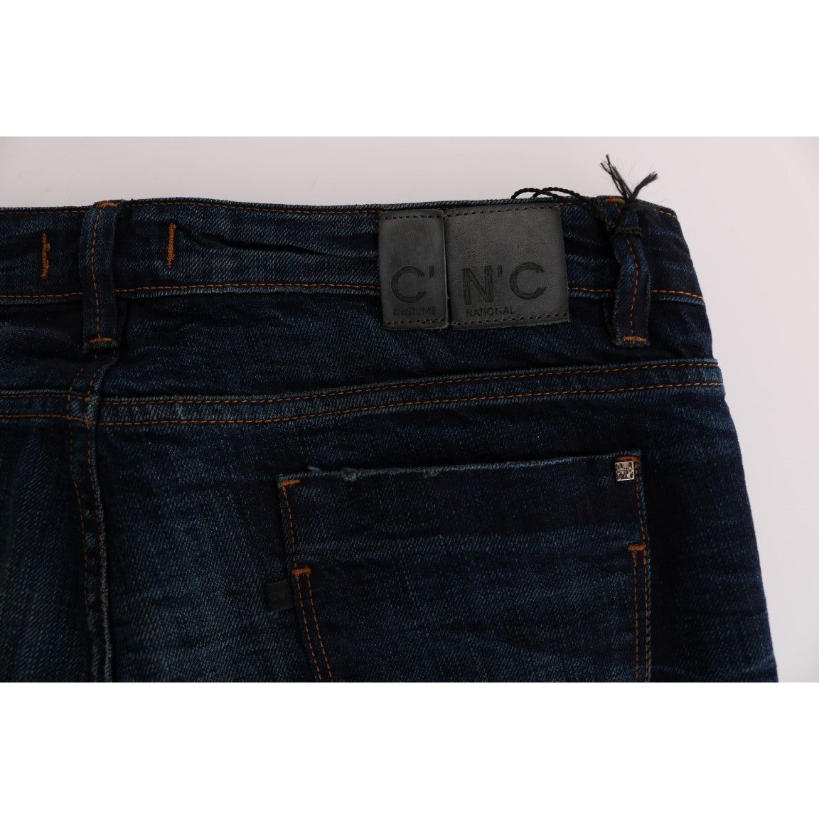 Elegant Blue Regular Fit Cotton Jeans