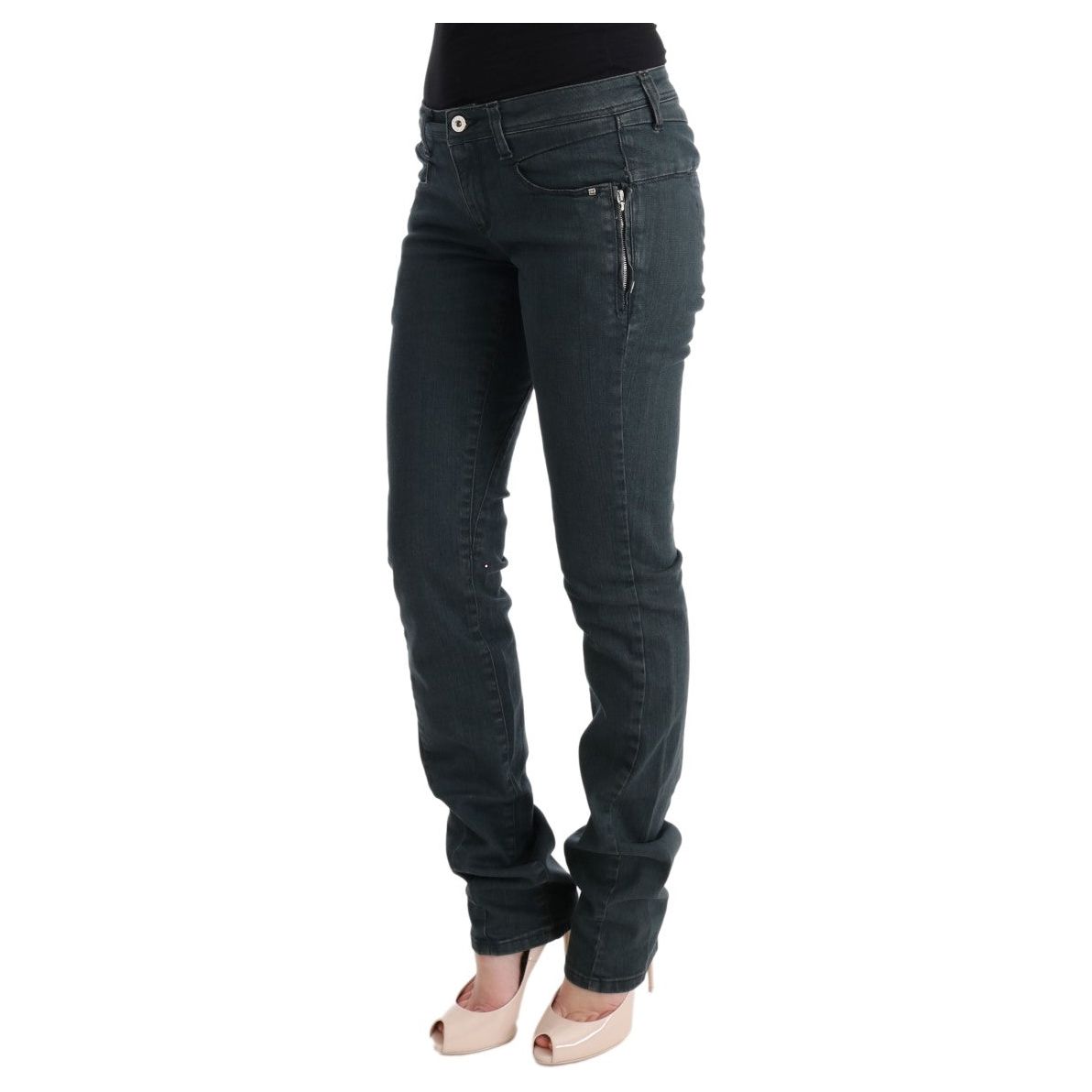 Chic Superslim Gray Cotton Jeans