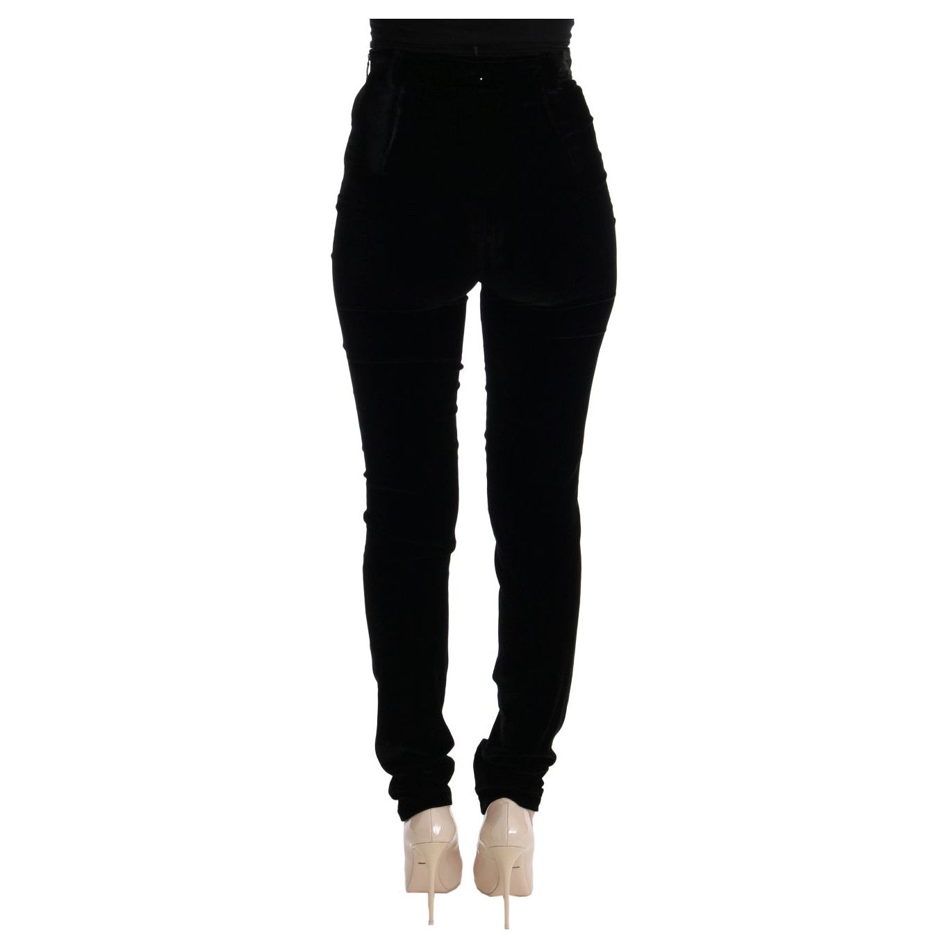 Sleek High-Waist Black Trousers