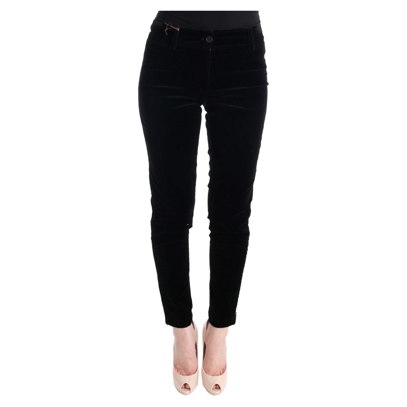 Chic Black Slim Fit Cropped Pants