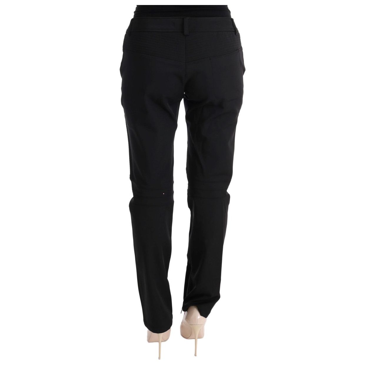 Sleek Black Cotton Slim Fit Pants