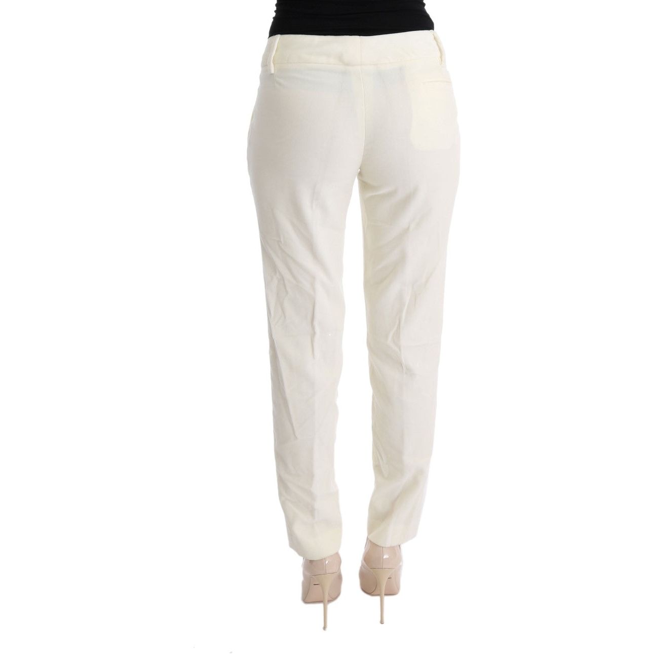 Chic White Regular Fit Pants