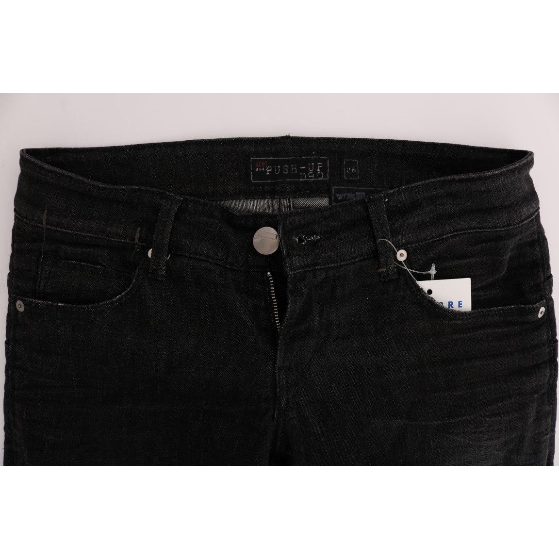 Chic Slim Fit Black Cotton Jeans