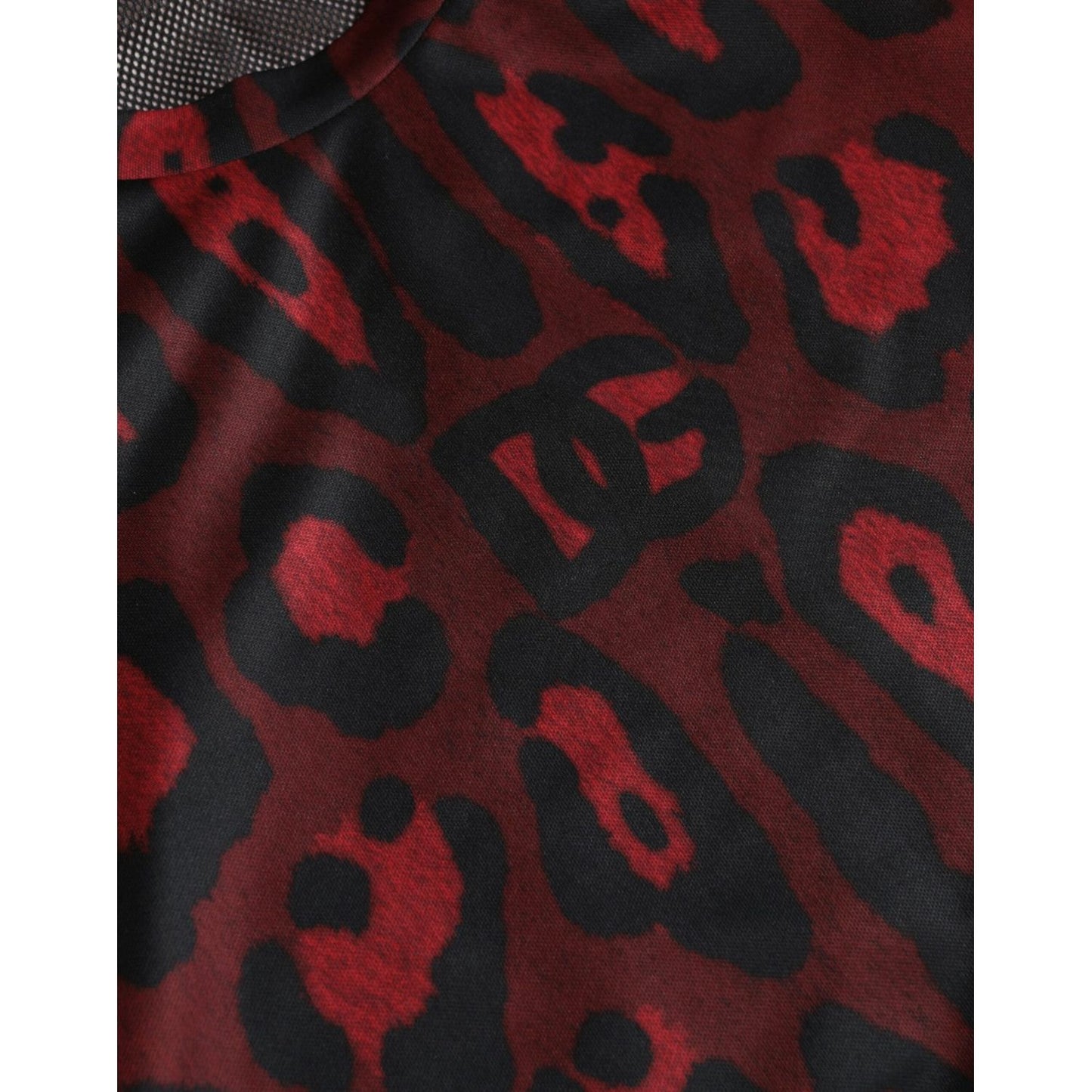 Red Leopard Print Sleeveless Men Tank T-shirt