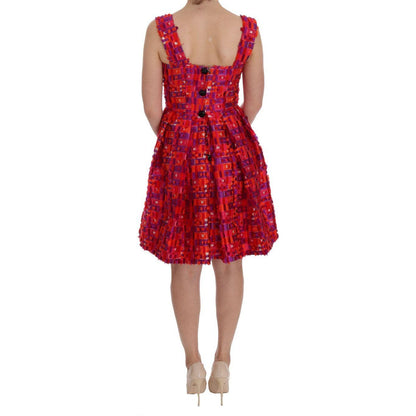Dolce & Gabbana Pink Patterned A-line Above Knees Dress
