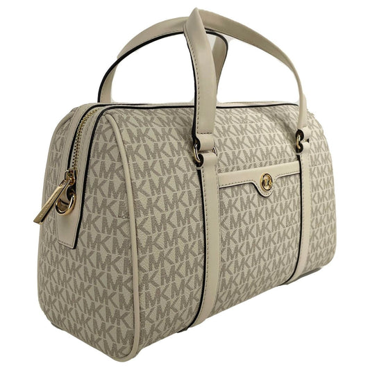 Travel Medium Duffle Satchel Crossbody Bag Purse Cream