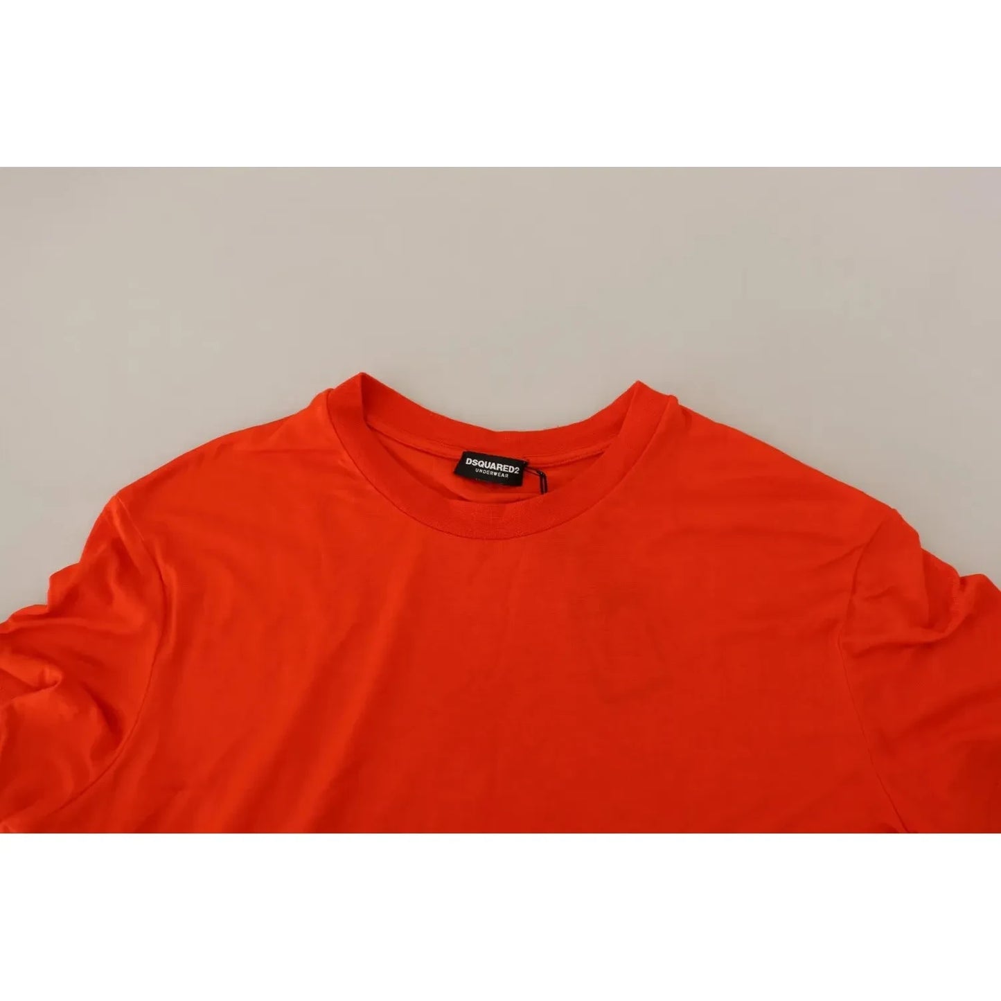 Orange Modal Short Sleeves Crewneck T-shirt