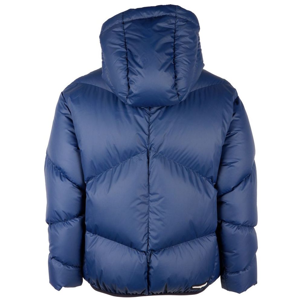 Elegant Blue Feather Down Jacket