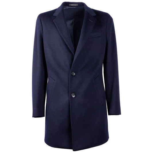 Made in Italy Elegant Virgin Wool Men's Coat Made in Italy