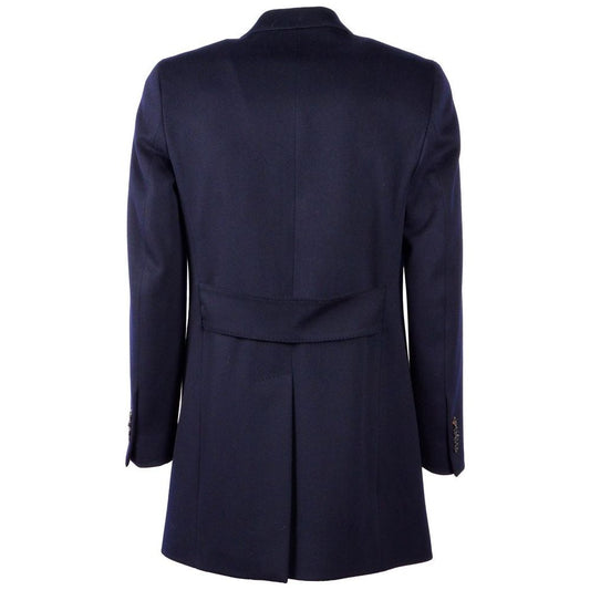 Elegant Virgin Wool Men's Coat