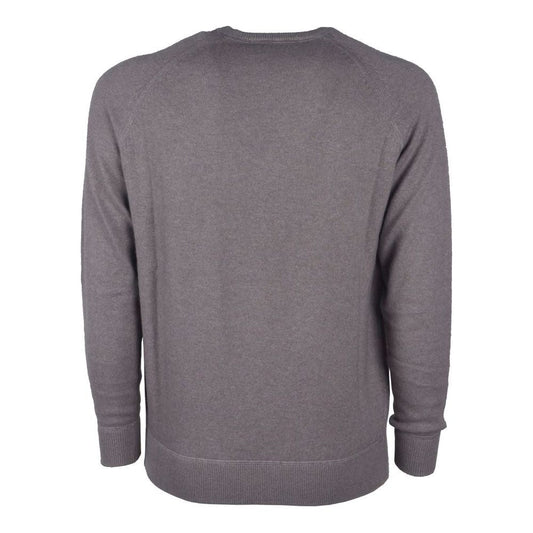 Emilio Romanelli Elegant Gray Cashmere Crew Neck Sweater Emilio Romanelli