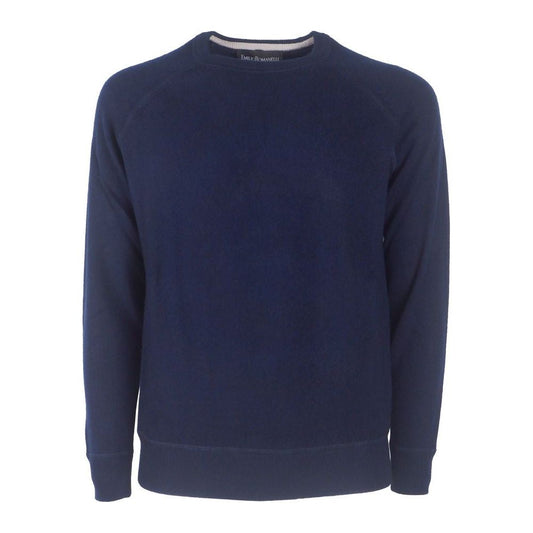 Elegant Dark Blue Cashmere Sweater