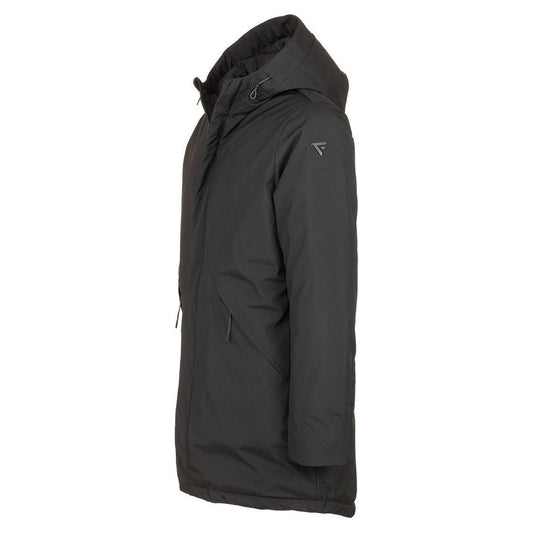 Sleek Men's Tech Fabric Jacket with Hood