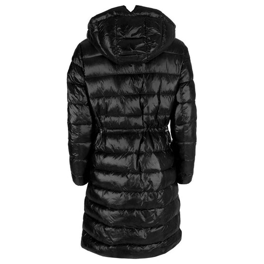 Chic Long Down Jacket with Hood for Women