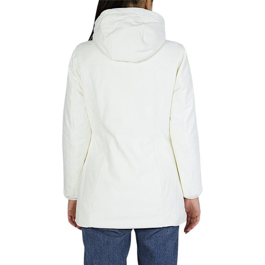 Yes Zee Elegant White Softshell Down Jacket Yes Zee