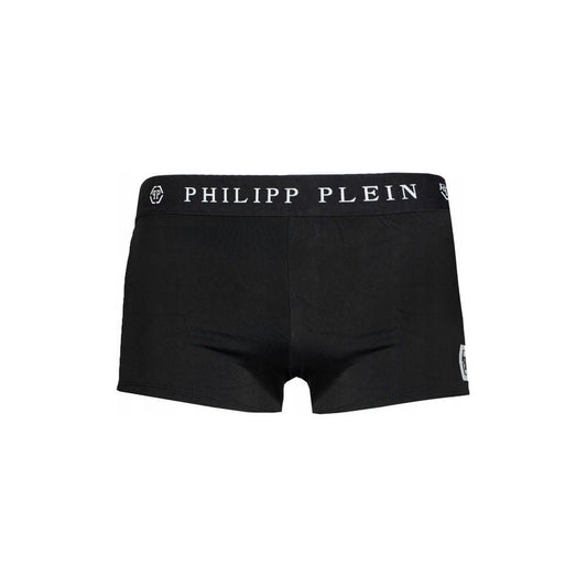 Sleek Black Designer Men's Swim Boxers