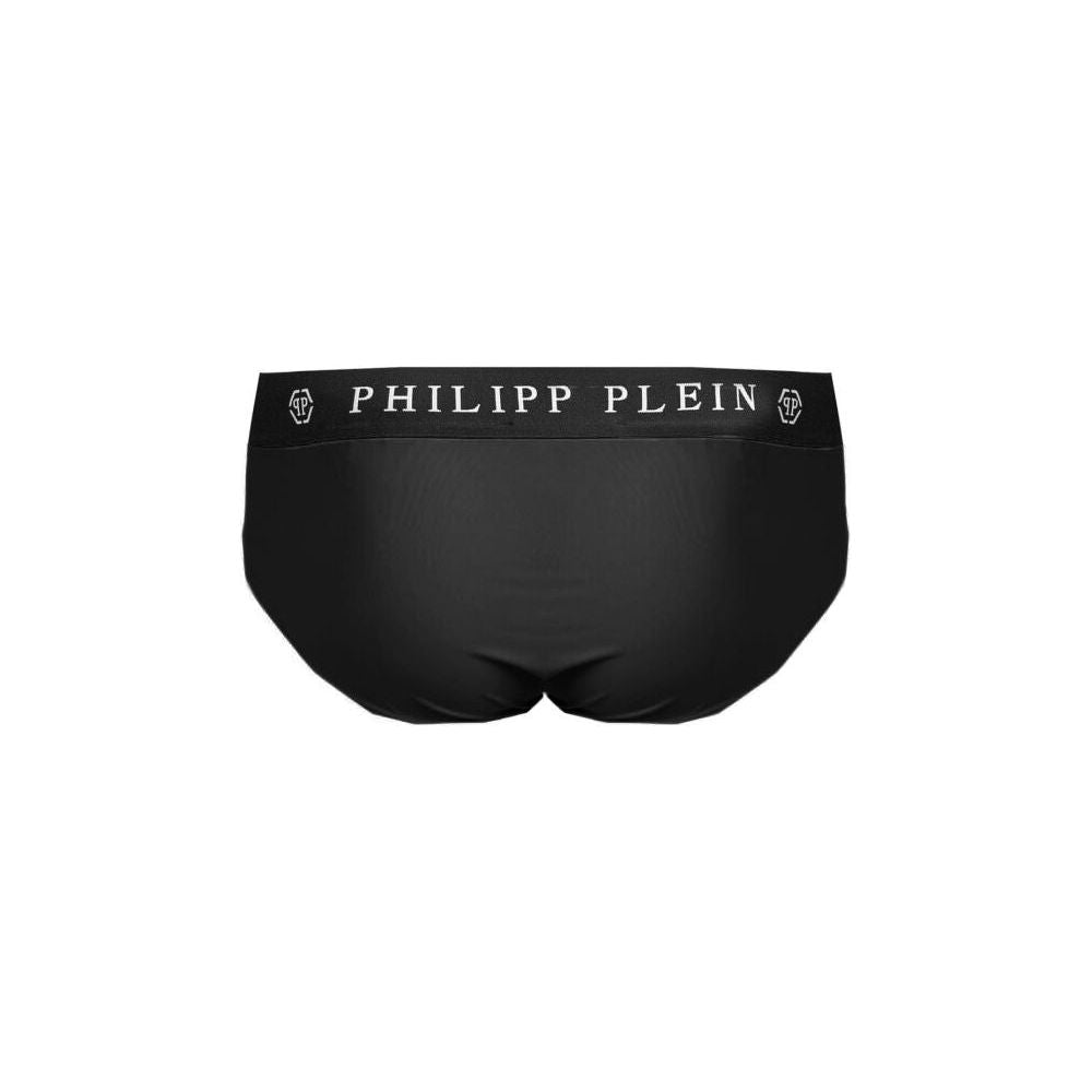 Sleek Nylon Swim Briefs with Iconic Logo Detail