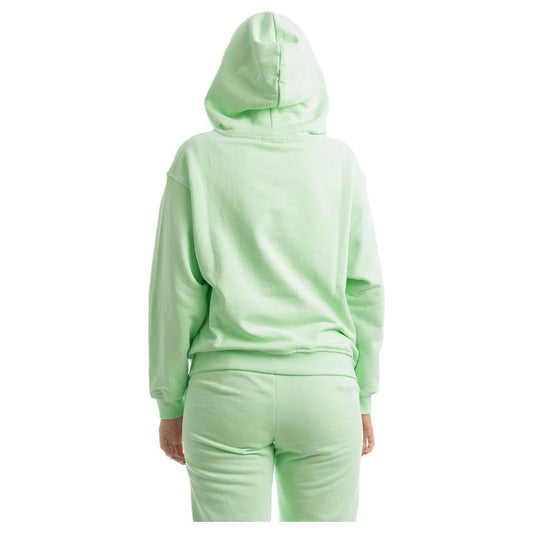 Chic Green Cotton Hooded Sweatshirt