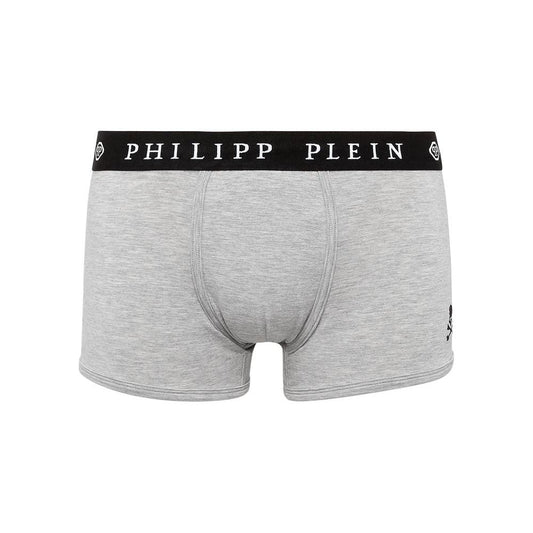 Philipp Plein Sleek Gray Boxer Duo Philipp Plein