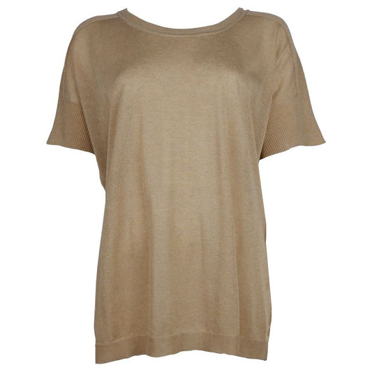 Beige Viscose Sweater Alpha Studio