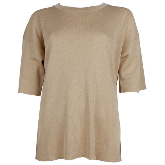 Beige Viscose Sweater Alpha Studio