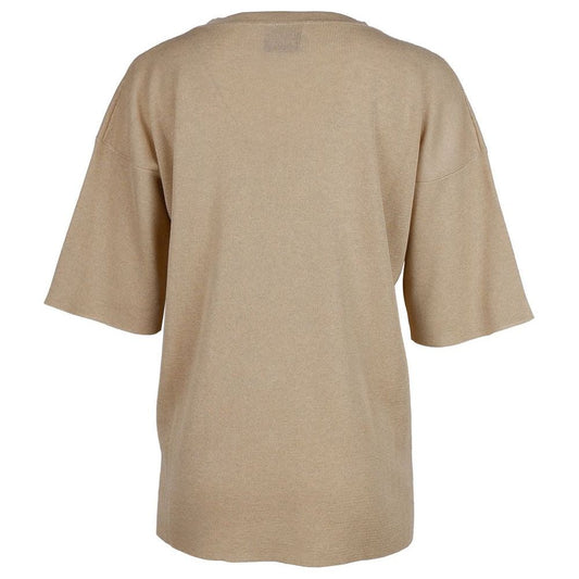 Alpha Studio Beige Viscose Sweater Alpha Studio