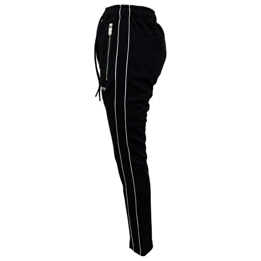 Black Polyester Jeans & Pant