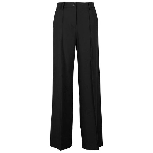 Black Polyester Jeans & Pant