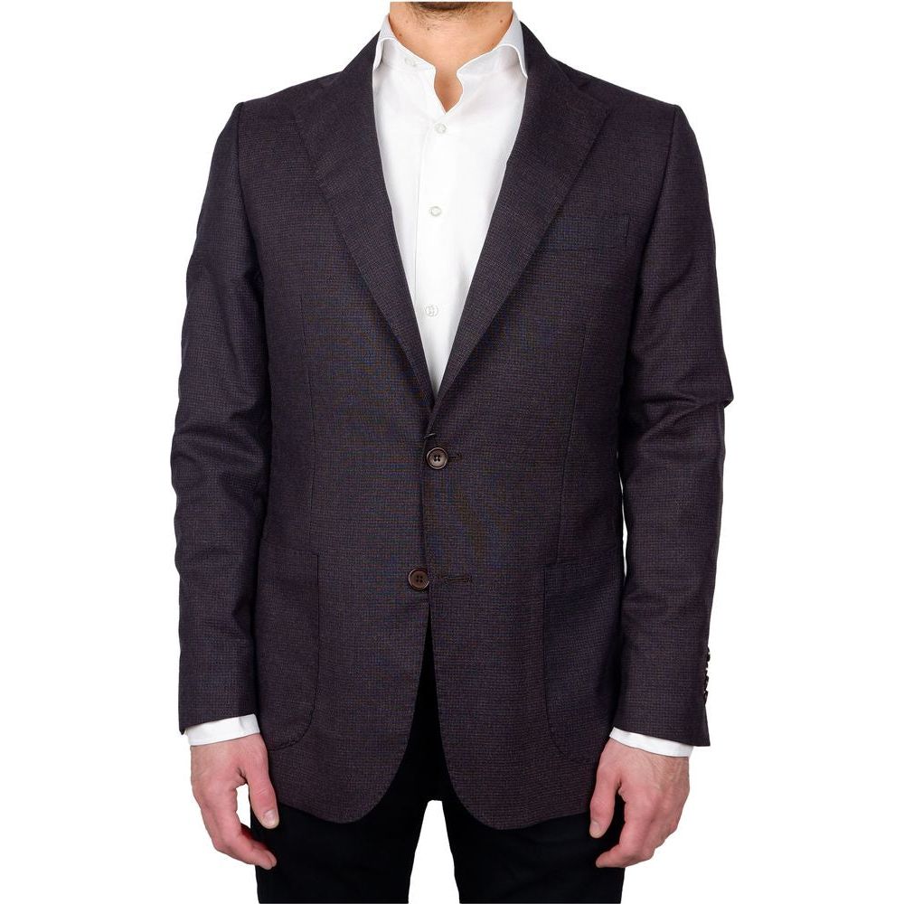 Brown Wool Vergine Blazer