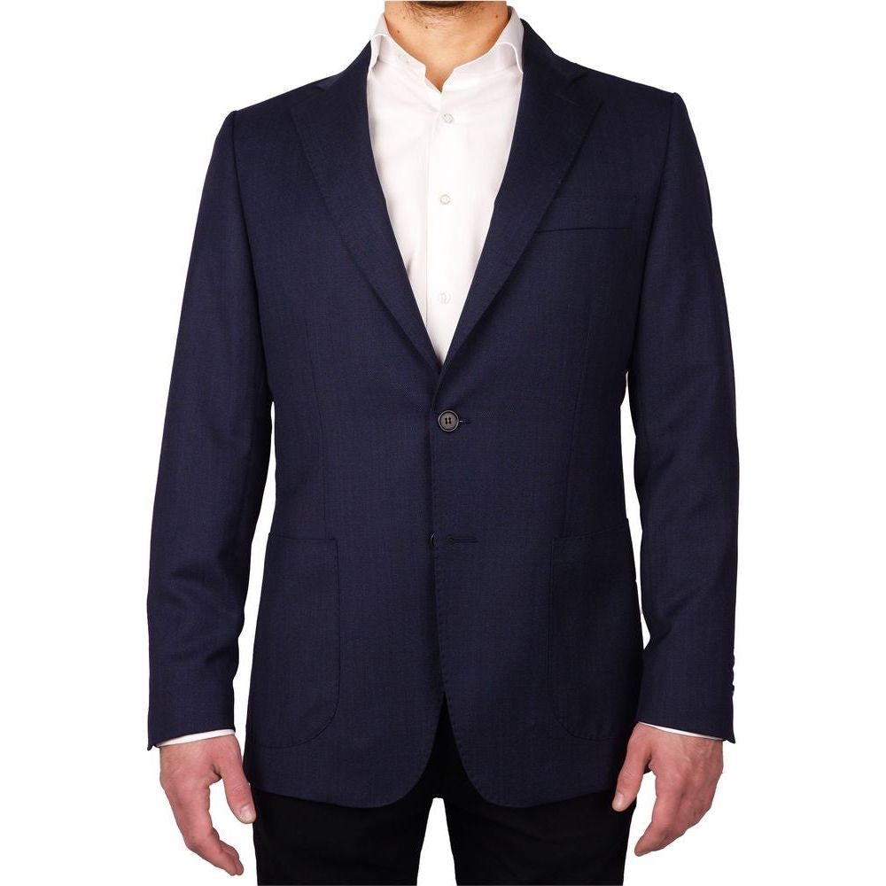 Blue Wool Vergine Blazer