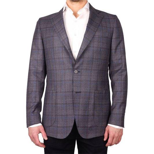 Brown Wool Vergine Blazer Made in Italy