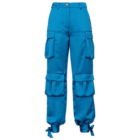 Light Blue Polyester Jeans & Pant